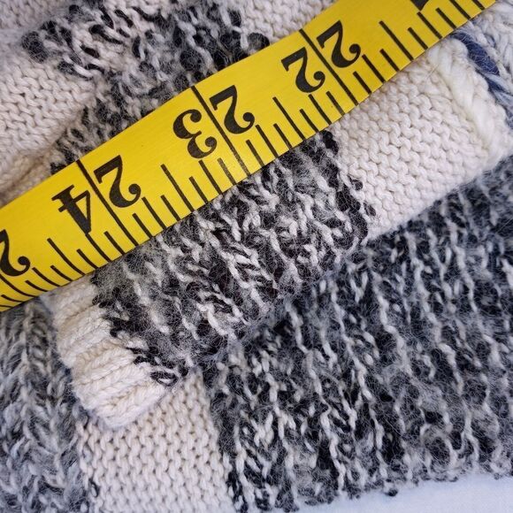 Lucky Brand M WhiteGray Knitted Lngslvs CottonWool Women's SweaterOpenedCardigan - Picture 6 of 10